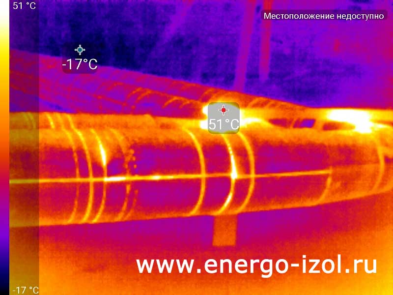 скорлупы ппу с покрытием из оцинкованной стали тепловизор энергоизоляция